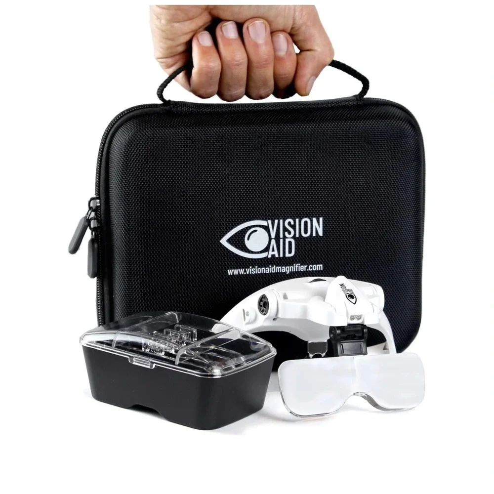 Vision Aid USB Rechargeable LED Head Magnifier Hands-Free